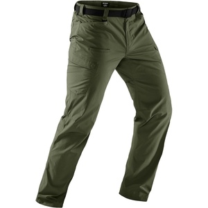 image:imageCQR Mens Quick Dry Tactical Pants Water Resistant Outdoor Pants Lightweight Stretch Cargo Work Hiking PantsRocky WBelt Fuscous Green