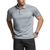 image:imageCQR Mens Quick Dry Tactical Polo Shirt Lightweight Breathable Performance Polo Short Sleeve UPF 50 Outdoor Golf ShirtCommander Light Grey