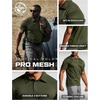 image:imageCQR Mens Quick Dry Tactical Polo Shirt Lightweight Breathable Performance Polo Short Sleeve UPF 50 Outdoor Golf ShirtFrost Basic Army Green