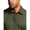 image:imageCQR Mens Quick Dry Tactical Polo Shirt Lightweight Breathable Performance Polo Short Sleeve UPF 50 Outdoor Golf ShirtFrost Basic Army Green