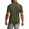 image:imageCQR Mens Quick Dry Tactical Polo Shirt Lightweight Breathable Performance Polo Short Sleeve UPF 50 Outdoor Golf ShirtFrost Basic Army Green
