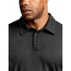 image:imageCQR Mens Quick Dry Tactical Polo Shirt Lightweight Breathable Performance Polo Short Sleeve UPF 50 Outdoor Golf ShirtFrost Basic Black