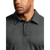 image:imageCQR Mens Quick Dry Tactical Polo Shirt Lightweight Breathable Performance Polo Short Sleeve UPF 50 Outdoor Golf ShirtFrost Basic Charcoal