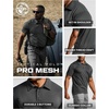 image:imageCQR Mens Quick Dry Tactical Polo Shirt Lightweight Breathable Performance Polo Short Sleeve UPF 50 Outdoor Golf ShirtFrost Basic Charcoal