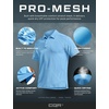 image:imageCQR Mens Quick Dry Tactical Polo Shirt Lightweight Breathable Performance Polo Short Sleeve UPF 50 Outdoor Golf ShirtFrost Essential Aero Blue