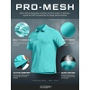 image:imageCQR Mens Quick Dry Tactical Polo Shirt Lightweight Breathable Performance Polo Short Sleeve UPF 50 Outdoor Golf ShirtFrost Essential Aqua Blue
