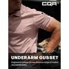 image:imageCQR Mens Quick Dry Tactical Polo Shirt Lightweight Breathable Performance Polo Short Sleeve UPF 50 Outdoor Golf ShirtFrost Essential Ash Pink