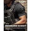 image:imageCQR Mens Quick Dry Tactical Polo Shirt Lightweight Breathable Performance Polo Short Sleeve UPF 50 Outdoor Golf ShirtFrost Essential Black