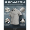 image:imageCQR Mens Quick Dry Tactical Polo Shirt Lightweight Breathable Performance Polo Short Sleeve UPF 50 Outdoor Golf ShirtFrost Essential Light Grey