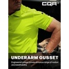 image:imageCQR Mens Quick Dry Tactical Polo Shirt Lightweight Breathable Performance Polo Short Sleeve UPF 50 Outdoor Golf ShirtFrost Essential Neon Yellow