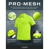 image:imageCQR Mens Quick Dry Tactical Polo Shirt Lightweight Breathable Performance Polo Short Sleeve UPF 50 Outdoor Golf ShirtFrost Essential Neon Yellow