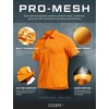 image:imageCQR Mens Quick Dry Tactical Polo Shirt Lightweight Breathable Performance Polo Short Sleeve UPF 50 Outdoor Golf ShirtFrost Essential Orange