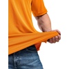 image:imageCQR Mens Quick Dry Tactical Polo Shirt Lightweight Breathable Performance Polo Short Sleeve UPF 50 Outdoor Golf ShirtFrost Essential Orange