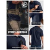 image:imageCQR Mens Quick Dry Tactical Polo Shirt Lightweight Breathable Performance Polo Short Sleeve UPF 50 Outdoor Golf ShirtFrost Essential Police Navy
