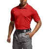 image:imageCQR Mens Quick Dry Tactical Polo Shirt Lightweight Breathable Performance Polo Short Sleeve UPF 50 Outdoor Golf ShirtFrost Essential Red