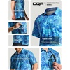 image:imageCQR Mens Quick Dry Tactical Polo Shirt Lightweight Breathable Performance Polo Short Sleeve UPF 50 Outdoor Golf ShirtFrost Essential Reef