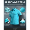 image:imageCQR Mens Quick Dry Tactical Polo Shirt Lightweight Breathable Performance Polo Short Sleeve UPF 50 Outdoor Golf ShirtFrost Essential Turquoise
