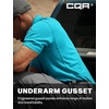 image:imageCQR Mens Quick Dry Tactical Polo Shirt Lightweight Breathable Performance Polo Short Sleeve UPF 50 Outdoor Golf ShirtFrost Essential Turquoise