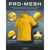 image:imageCQR Mens Quick Dry Tactical Polo Shirt Lightweight Breathable Performance Polo Short Sleeve UPF 50 Outdoor Golf ShirtFrost Essential Yellow