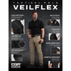 image:imageCQR Mens Quick Dry Tactical Polo Shirt Lightweight Breathable Performance Polo Short Sleeve UPF 50 Outdoor Golf ShirtVeilflex Black