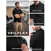 image:imageCQR Mens Quick Dry Tactical Polo Shirt Lightweight Breathable Performance Polo Short Sleeve UPF 50 Outdoor Golf ShirtVeilflex Black