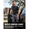 image:imageCQR Mens Quick Dry Tactical Polo Shirt Lightweight Breathable Performance Polo Short Sleeve UPF 50 Outdoor Golf ShirtVeilflex Charcoal Earth