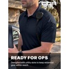 image:imageCQR Mens Quick Dry Tactical Polo Shirt Lightweight Breathable Performance Polo Short Sleeve UPF 50 Outdoor Golf ShirtVeilflex Iron Navy