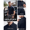 image:imageCQR Mens Quick Dry Tactical Polo Shirt Lightweight Breathable Performance Polo Short Sleeve UPF 50 Outdoor Golf ShirtVeilflex Iron Navy