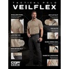 image:imageCQR Mens Quick Dry Tactical Polo Shirt Lightweight Breathable Performance Polo Short Sleeve UPF 50 Outdoor Golf ShirtVeilflex Khaki