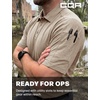image:imageCQR Mens Quick Dry Tactical Polo Shirt Lightweight Breathable Performance Polo Short Sleeve UPF 50 Outdoor Golf ShirtVeilflex Khaki