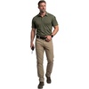 image:imageCQR Mens Quick Dry Tactical Polo Shirt Lightweight Breathable Performance Polo Short Sleeve UPF 50 Outdoor Golf ShirtVeilflex Ranger Green