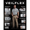 image:imageCQR Mens Quick Dry Tactical Polo Shirt Lightweight Breathable Performance Polo Short Sleeve UPF 50 Outdoor Golf ShirtVeilflex Strom Grey