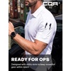 image:imageCQR Mens Quick Dry Tactical Polo Shirt Lightweight Breathable Performance Polo Short Sleeve UPF 50 Outdoor Golf ShirtVeilflex White