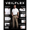 image:imageCQR Mens Quick Dry Tactical Polo Shirt Lightweight Breathable Performance Polo Short Sleeve UPF 50 Outdoor Golf ShirtVeilflex White