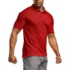 image:imageCQR Mens Quick Dry Tactical Polo Shirt Lightweight Breathable Performance Polo Short Sleeve UPF 50 Outdoor Golf ShirtFrost Essential Red
