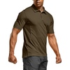 image:imageCQR Mens Quick Dry Tactical Polo Shirt Lightweight Breathable Performance Polo Short Sleeve UPF 50 Outdoor Golf ShirtFrost Essential Tundra