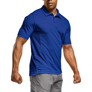 image:imageCQR Mens Quick Dry Tactical Polo Shirt Lightweight Breathable Performance Polo Short Sleeve UPF 50 Outdoor Golf ShirtFrost Essential Cobalt Blue
