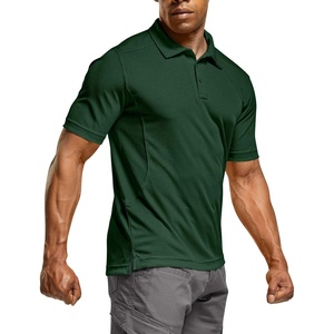 image:imageCQR Mens Quick Dry Tactical Polo Shirt Lightweight Breathable Performance Polo Short Sleeve UPF 50 Outdoor Golf ShirtFrost Essential Jade Green