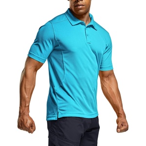 image:imageCQR Mens Quick Dry Tactical Polo Shirt Lightweight Breathable Performance Polo Short Sleeve UPF 50 Outdoor Golf ShirtFrost Essential Turquoise
