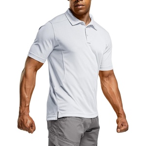 image:imageCQR Mens Quick Dry Tactical Polo Shirt Lightweight Breathable Performance Polo Short Sleeve UPF 50 Outdoor Golf ShirtFrost Essential White