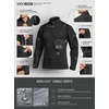 image:imageCQR Mens Tactical Combat Shirt 14 Zip Long Sleeve Breathable Military BDU Training Top for Shooting Hunting Range UseWoven Chest Jet Black