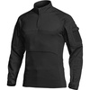 image:imageCQR Mens Tactical Combat Shirt 14 Zip Long Sleeve Breathable Military BDU Training Top for Shooting Hunting Range UseWoven Chest Jet Black